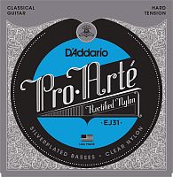 D'ADDARIO EJ31 PRO-ARTE RECTIFIED TREBLES, HARD TENSION струны для классической гитары, сильноенатяжение